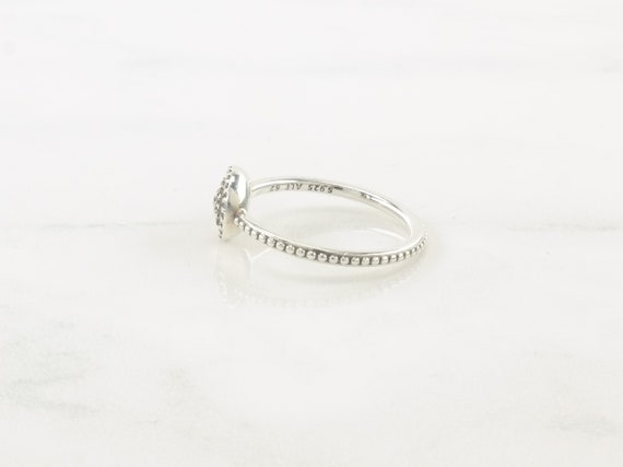 Vintage Pandora Sterling Silver Ring CZ White Dia… - image 5