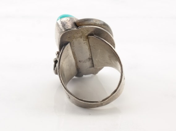 Native American Sterling Silver Ring Turquoise Le… - image 8