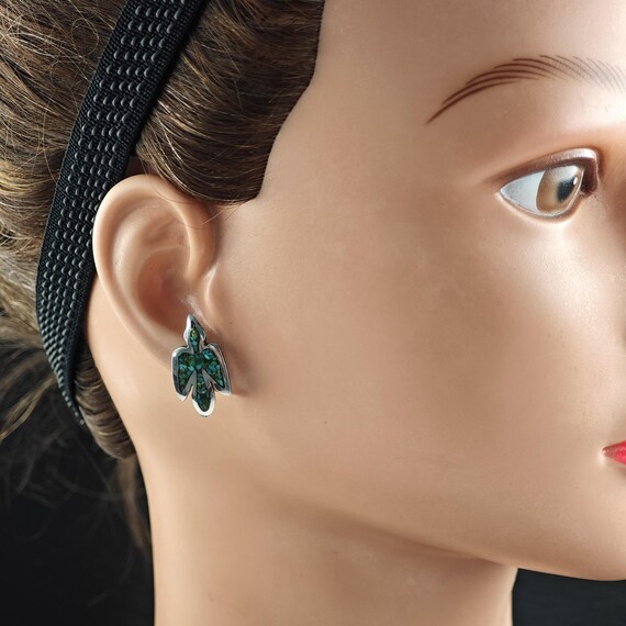 Native American Green Inlay, Turquoise Thunderbir… - image 8