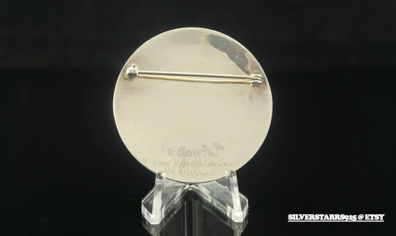 Sterling Silver & Gold Story Pin Brooch - image 5