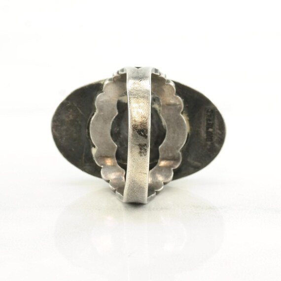 Native American Turquoise Ring - Oval Spiderweb S… - image 6