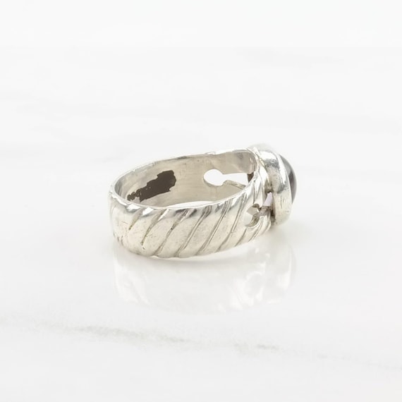 Amethyst Ring - Sterling Silver Solitaire Size 6 … - image 5