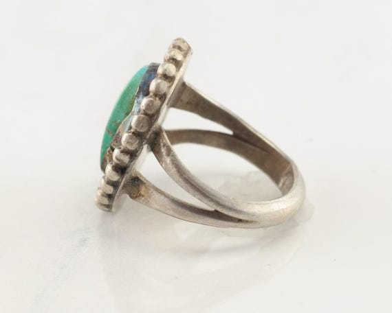 Native American Ring: Turquoise Stone, Sterling S… - image 6