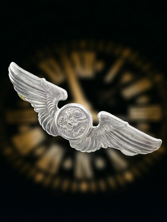 Silver Brooch Army Air Force U.S. WWII Aircrew Wings Sterling - Etsy