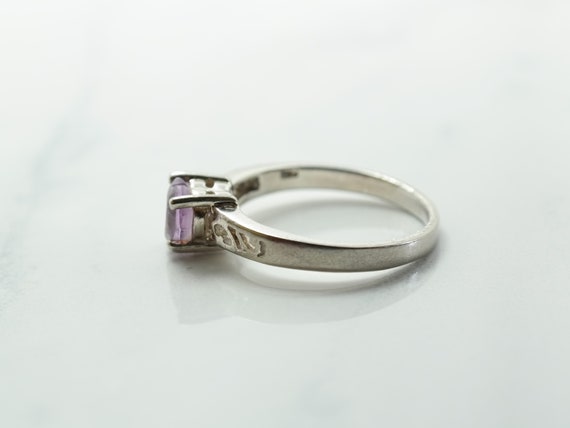 Vintage Sterling Silver Ring Amethyst Size 6 1/2 - image 4