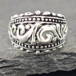 Vintage Filigree Ring Sterling Silver