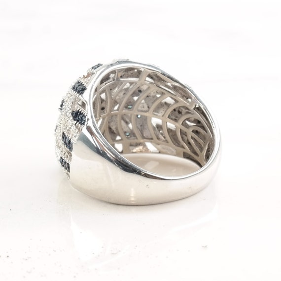 Vintage Silver Ring Diamond Size 7 1/4 - image 6