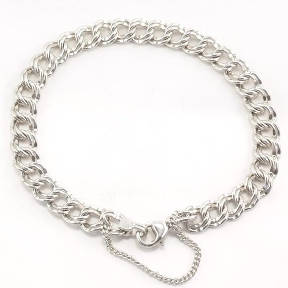 James Avery Sterling Silver Link Bracelet Double Curb Charm Etsy