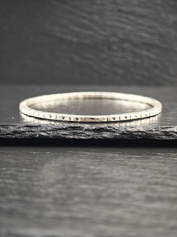 Stackable Foreign Brutalist, Bangle Bracelet Ster… - image 8