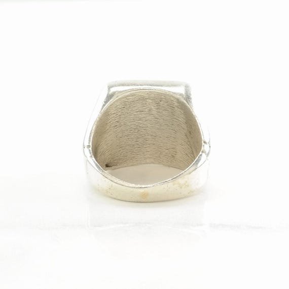 Sterling Silver Ring: Rectangular Blue Turquoise,… - image 7