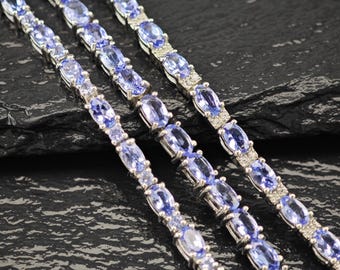 Scelta di bracciali in argento sterling con linea di tanzanite