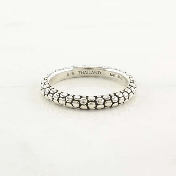 Vintage Michael Dawkins Sterling Silver Ring, Peb… - image 3