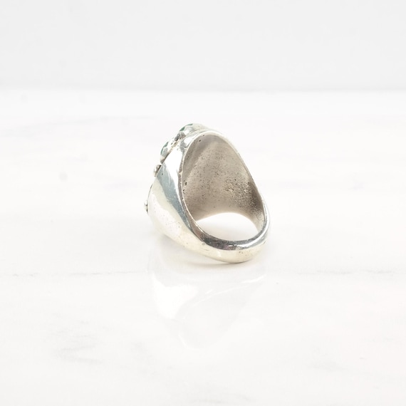 Silver Statement Ring: Native American Turquoise … - image 8