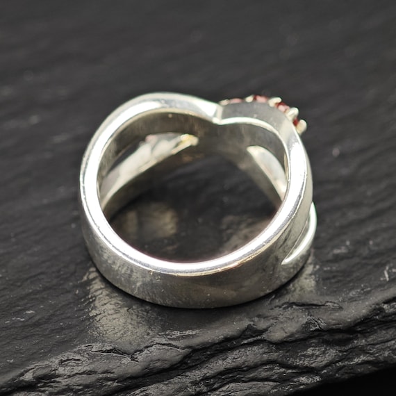 Sterling Silver Ring: Red Lab Ruby Center - Size … - image 8