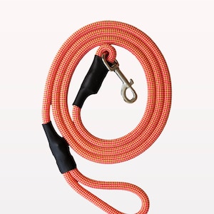 6 Foot Leash - Rope Leash, Bright Pink and Yellow Climbing Rope with Swivel Eye Hook