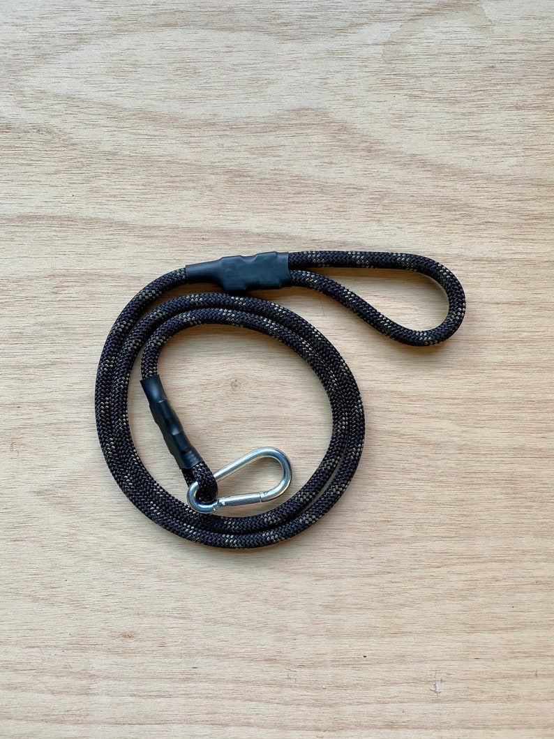 Rope Dog Leash Black With Olive Drab Climbing Rope With Etsy