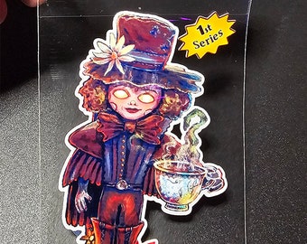 CBjork.com Mad Hatter Alice In Wonderland Vinyl Sticker Series 1  Opaque, Transparent, or Holographic