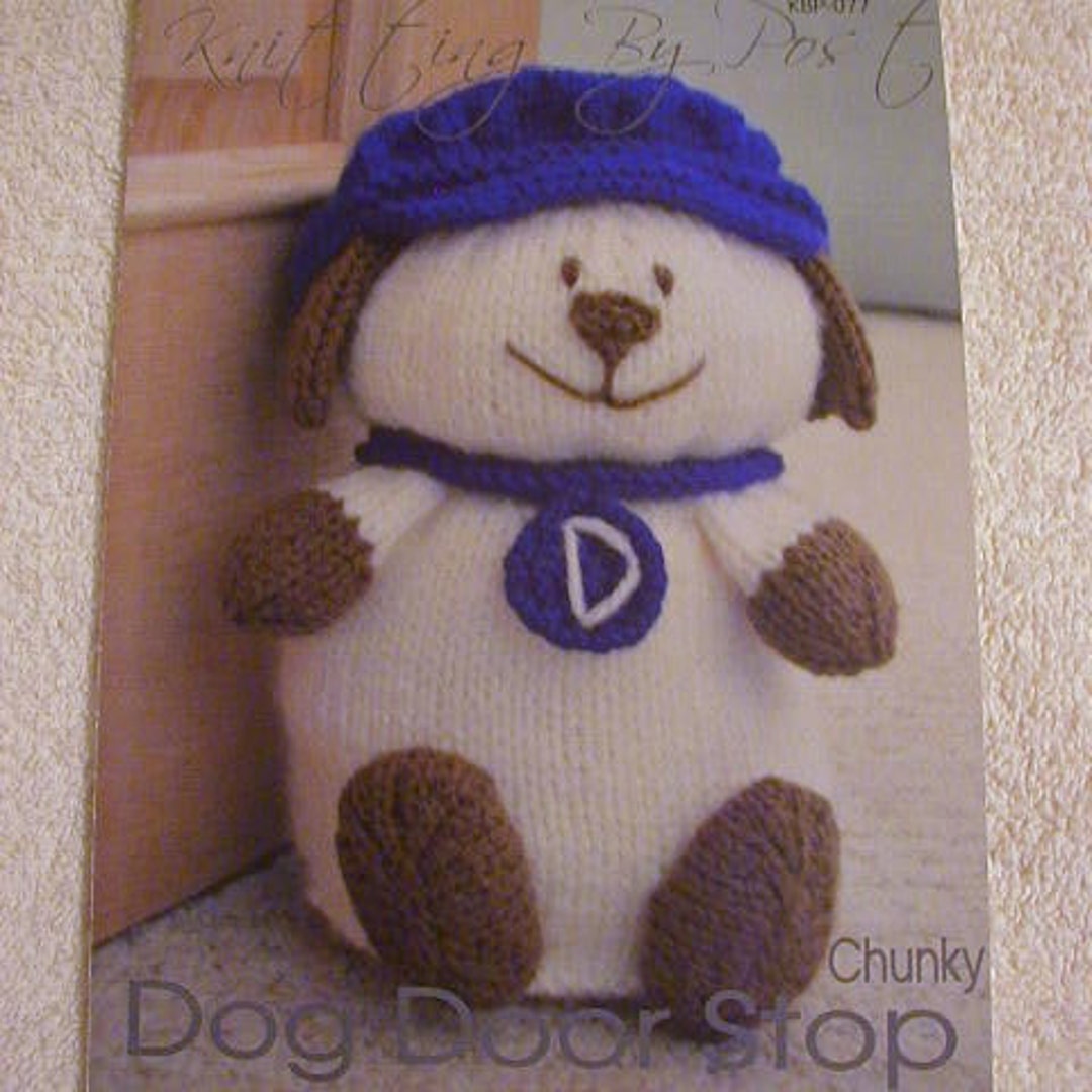 Dog Door Stop Knitting Pattern in Chunky Etsy