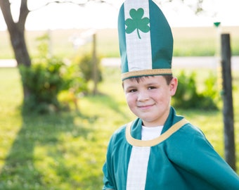 St. Patrick, Patron of Ireland Costume~~Bishop/Priest Chasuble, Stole and Miter Costume