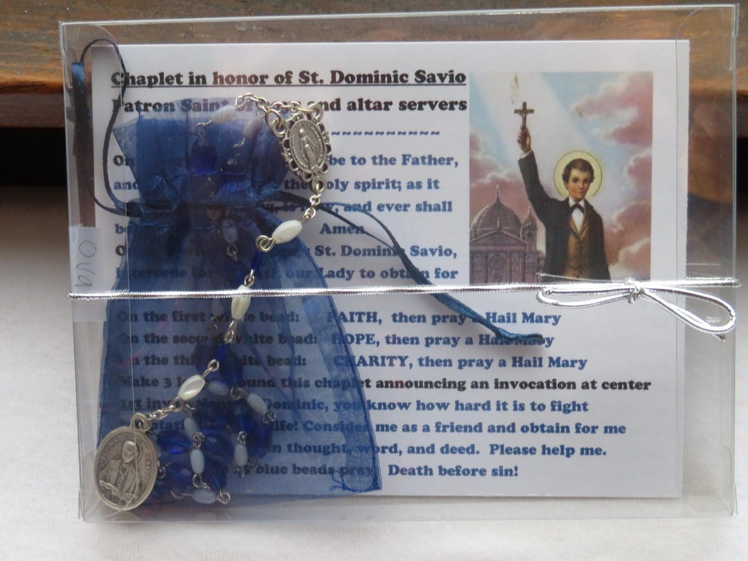 St. Dominic Savio Chaplet, Patron Saint of Boys, Altar Servers, and the ...