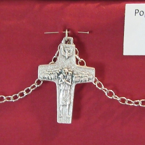 POPE Leo, Pope Francis, and St. Pope John Paul II Papal Crucifixes, Cardinal, or Bishop Crucifix on Chain Accessory for Boys Costumes