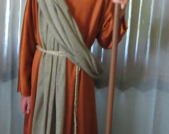 St. Joseph Costume Floor Length Tunic With Cord Cincture, Long Sari