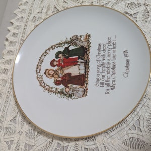 Holly Hobbie 1974 Talerz świąteczny
