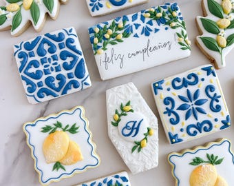 Galletas de azúcar con temática de la Costa Amalfitana