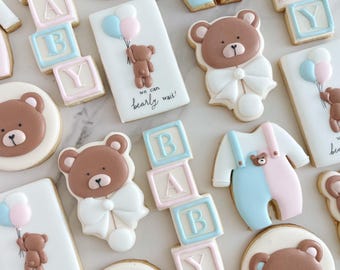 Galletas de azúcar de oso neutrales para revelar el género