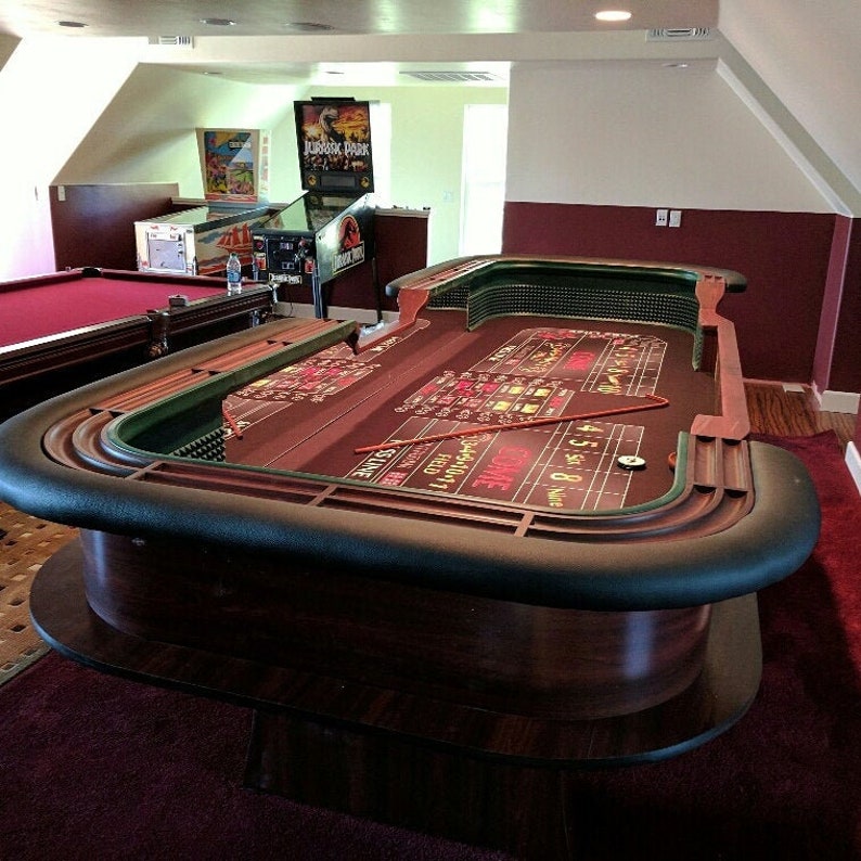 12' Casino Style Craps Table. Custom made to order from Etsy