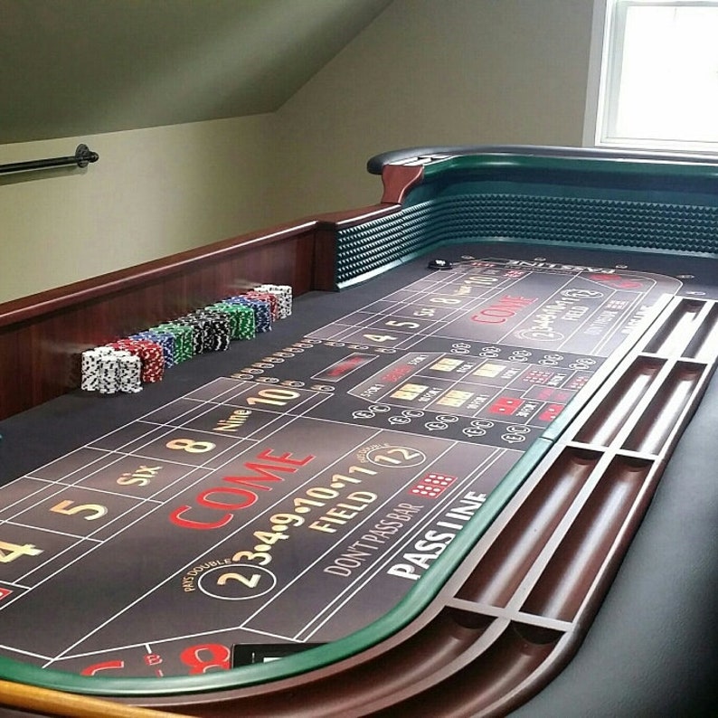 12' Casino Style Craps Table. Custom made to order from Etsy