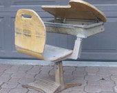 Items Similar To Industrial Metal And Wood School Desk Mustard