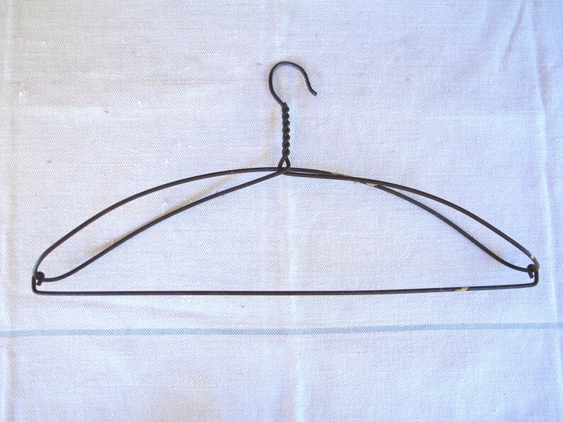 Antique Metal Clothes Hanger Twisted Wire Coat Hanger Vintage Etsy