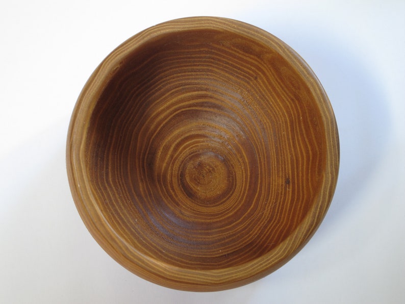 Vintage Wooden Bowl Mid Century Modern Wood Bowl Danish Modern Wooden Fruit Bowl Wood Salad Bowl Exotic Wooden Serving Bowl image 7