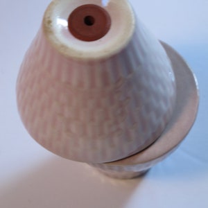 Pink Mauve Ceramic Salt and Pepper shakers California pottery salt and pepper Mid Century Purple Pastel Russell Poole Russell Wright image 8