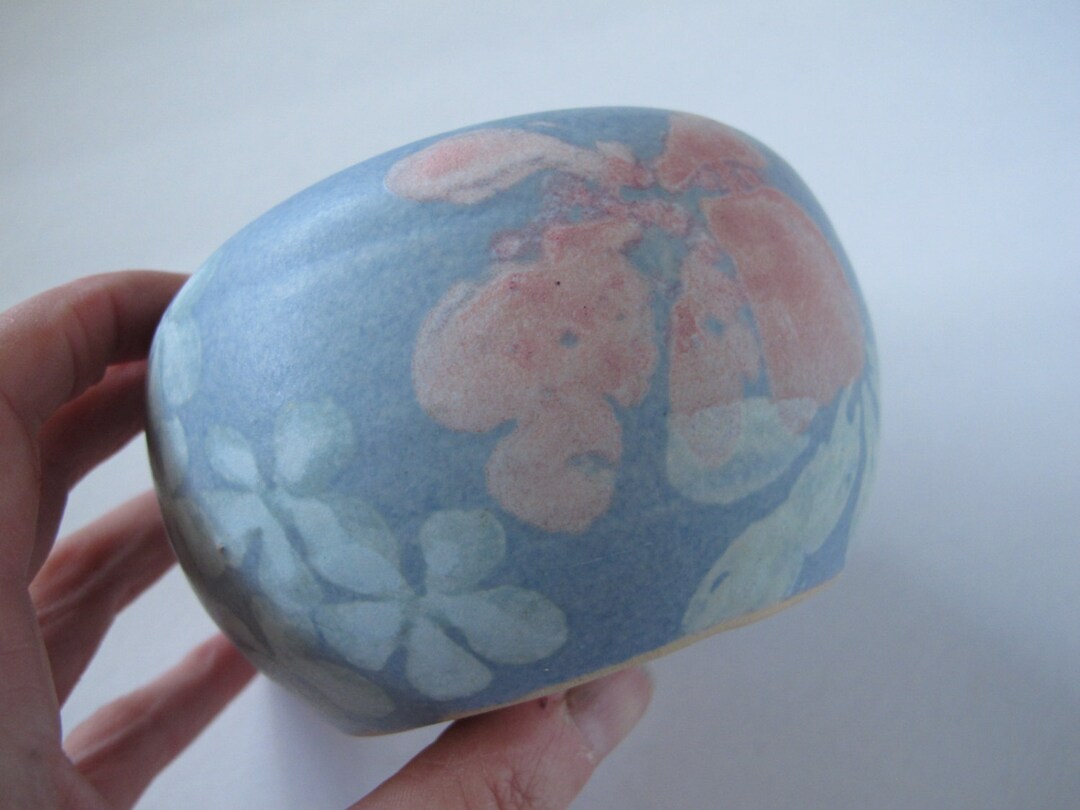 Small Round Ceramic Flower Vase Succulent Planter Handmade Art Etsy