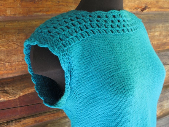 Vintage Handmade Sweater Knit Skirt Set SZ 12 Han… - image 1