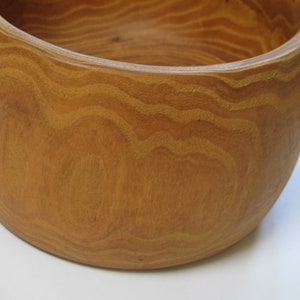 Vintage Wooden Bowl Mid Century Modern Wood Bowl Danish Modern Wooden Fruit Bowl Wood Salad Bowl Exotic Wooden Serving Bowl image 3