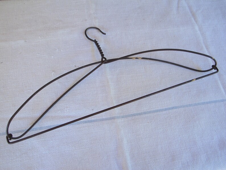 Antique Metal Clothes Hanger Twisted Wire Coat Hanger Vintage Etsy