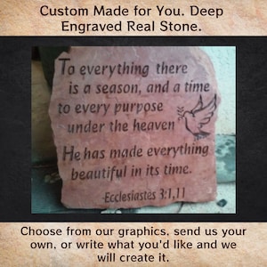 Engraved scripture stone, Engraved memorial stone, personalized gifts for loved ones, scriptures on stones, headstone, stones of remembrance