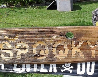 Engraved Barnwood Halloween signs, wood signs for home decor for the holidays