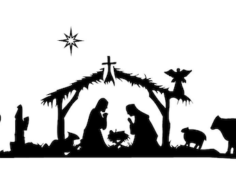 manger scene svg, png digital download, Christian Religious nativity set Png, God Png, Blessed png Christian png, other file formats