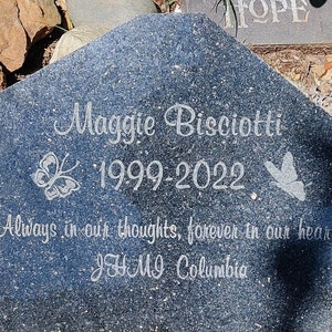 Engraved memorial stones, polished granite stone engraving, Family stone, address stones, personalized gift, engagement gift