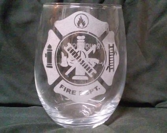 Vaso de bombero, Vaso de buen día, Vaso de mal día, Copas de vino grabadas, Regalo de bombero, Regalos de cumpleaños, Vasos grabados, Vasos divertidos, Regalos grabados