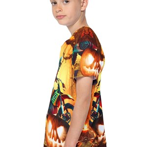 Halloween Kids Shirt, Skeleton shirt, all over print dirt biking shirt, motocross skeleton, spooky shirt fall season, custom racing jersey image 5