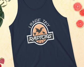 I raise tiny raptors shirt Unisex Tank Top, funny chicken shirt for summer