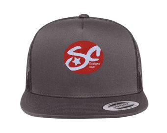 Custom Embroidered Hats, Personalized caps, Hats for business, sports team, or any occasion. Mesh Back Snapback, custom trucker hats