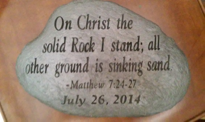 Engraved Scripture Stones,personalized Garden Stone,psalms,family Stone ...