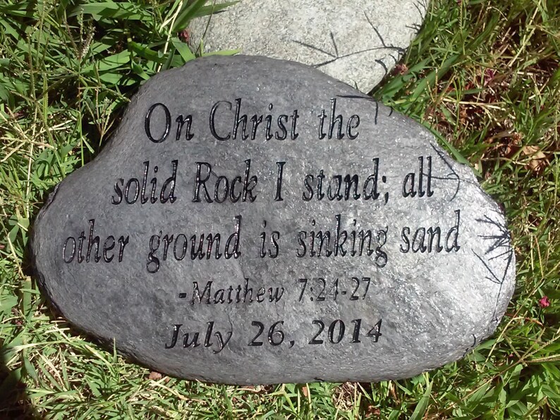 Engraved Scripture Stones,personalized Garden Stone,psalms,family Stone ...