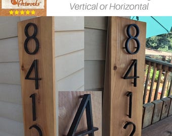 Modern Address Signs, New Home Gift, Modern House Numbers, Rustic Address Sign, Cedar Board  Address Plaque, Rustic Sign, gift from realtor
